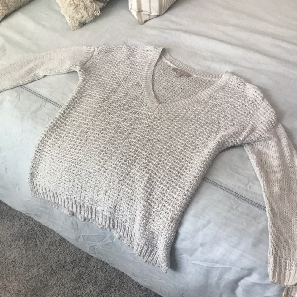 White/silver sweater